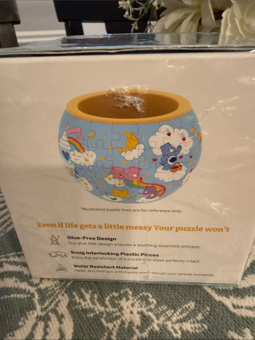 Care Bears Blue and White Puzzle Planter